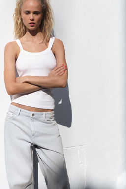 MID-RISE WIDE-LEG TRF JEANS - Zara фото 3