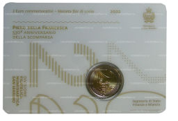 2 евро 2022 года Сан-Марино 530 лет со дня смерти Пьеро делла Франческа (В подарочном буклете)