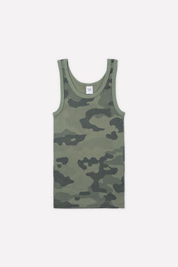 К 1165/камуфляж на темно-оливковом, майка