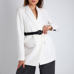 Ремень женский, ширина 3 см, винт, пряжка со вставкой, цвет чёрный - Simaland фото 2