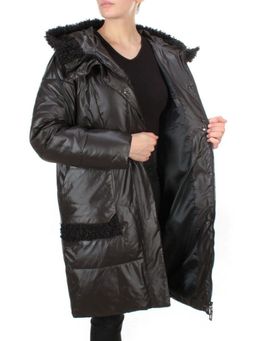 21-985 BLACK Пальто зимнее женское AIKESDFRS (200 гр. холлофайбера) - Fashion фото 8