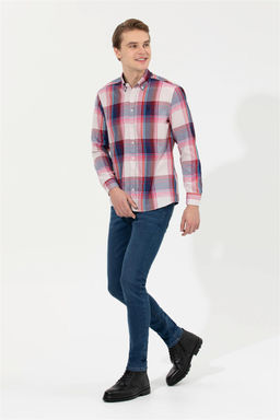 Мужская красная рубашка в шотландскую клетку Неожиданная скидка в корзине