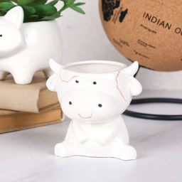 Кашпо 10,5х8x10 см Животные / WN44 /уп 6/72/ белое (Лев ) - Галеонтрейд фото 9