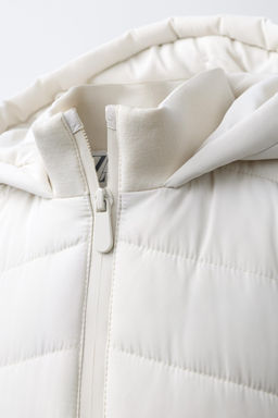 NEOPRENE-EFFECT SLEEVE PUFFER JACKET - Zara фото 5