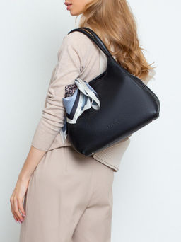 Женская кожаная сумка Richet 2395LN 376 Черный фото 4