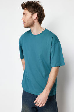 TRENDYOL MAN Siyah Oversize/Genis Kesim Basic %100 Pamuklu T-Shirt TMNSS22TS0318 - Trendyolmilla фото 94