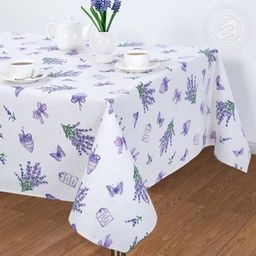 Столовый набор Сиреневая дымка:скатерть 150*250 см.+12 салф. рогожка - Лен поволжья фото 2