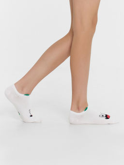 Цена за 5 пар! Носки детские белые с рисунком в виде мордочки монстра - Mark formelle фото 2