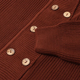 Кардиган на пуговицах женский MINAKU: Casual Collection, цвет шоколад, размер 50