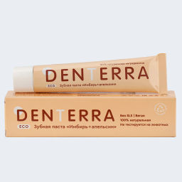 Зубная паста Denterra, серия Eco, Имбирь+апельсин