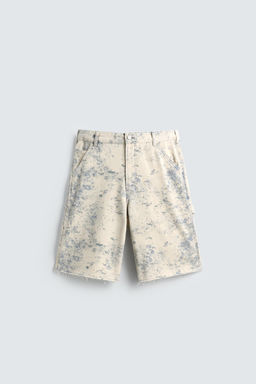 ABSTRACT PRINT CARPENTER POCKET BERMUDA SHORTS - Zara фото 7