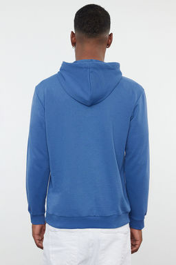TRENDYOL MAN Mavi Regular/Normal Kesim Kapusonlu Uzun Kollu Sweatshirt TMNAW20SW0162 - Trendyolmilla фото 71