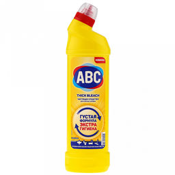 Отбеливатель для твердых поверхностей ABC Лимон 750мл, густой (Турция)