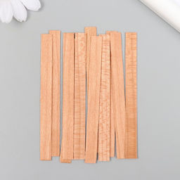 Цена за 10 шт. Фитиль для свечи дерево без держателя 0.8×9 см