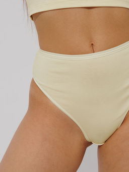 Трусы женские слипы с высокой посадкой Lingeamo кремовые ЛС-14 (131) фото 3