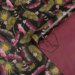 Цена за 10 шт. Бумага упаковочная глянцевая двухсторонняя «Тропики», 70 х 100 см