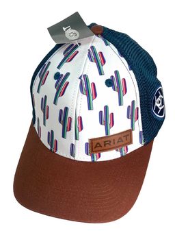 Трендовая летняя бейсболка Ariat с кожаной нашивкой №1530