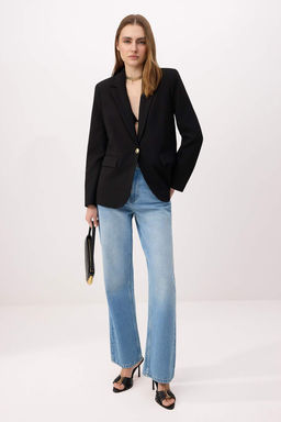 Koyu Kahverengi Aksesuar Dugmeli Regular/Normal Kal?p Dokuma Blazer Ceket TWOSS26BC00020 - Trendyolmilla фото 13