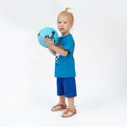 Костюм детский василек/бирюза принт кот в очках 7056п (110, 60)