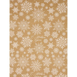 Бумага в тубусе крафтовая в рулоне «Снежинки», 0.68 × 7 м
