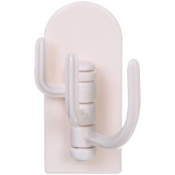 Цена за 10 шт. Крючок настенный многофункциональный на липкой основе "ИДЕЯДОМА", цвет белый, нагрузка 2кг/7*6см (пакет с подвесом)