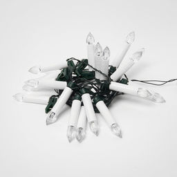 ULD-S0400-020/SGA WARM WHITE IP20 CANDLES Гирлянда светодиодная Свечки, 4м. 20 светодиодов. Теплый белый свет. Постоянное свечение. Провод зеленый. ТМ Uniel