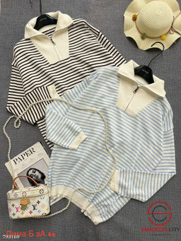 Кофта морской принт с воротником - Bruno фото 4