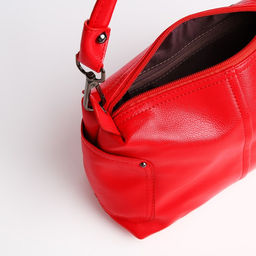 Сумка-саквояж на молнии, цвет красный - Simaland фото 7