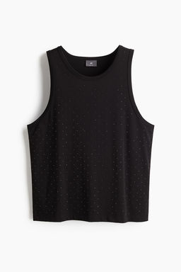 Camiseta sin mangas con strass Regular Fit - H&m фото 5