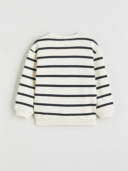 Araba Bask?l? Erkek ?ocuk Sweatshirt