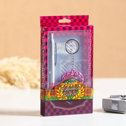 Цена за 3 шт. Набор подарочный 2в1 (ручка, брелок сердечко) микс