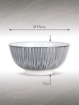 Бульонница (салатник) 670мл/15см, Line черный DS2201B6B /КОРАЛЛ/ фото 3