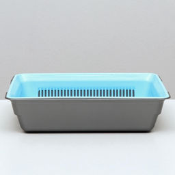 Туалет глубокий с сеткой 36×25×9 см, голубой/серый