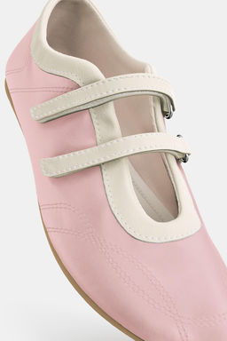 SATIN EFFECT TOPSTITCHED BALLERINAS - Zara фото 31
