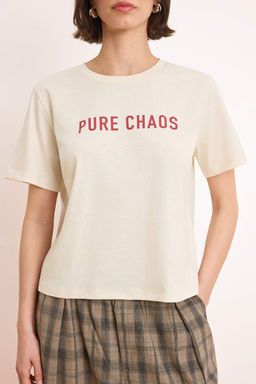 Tas Slogan Regular/Normal Kal?p K?sa Kollu %100 Pamuk Orme T-Shirt TWOSS26TS00083 - Trendyolmilla фото 3