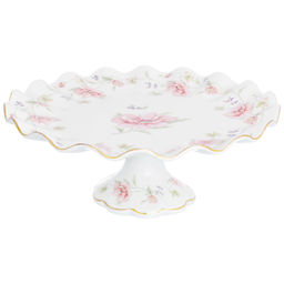 Подставка п/торт 25,5*25,5*10,5 см "Диана" на ножке, фарфор, NEW BONE CHINA