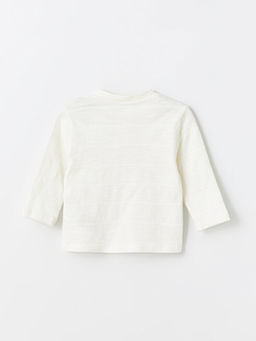 Bisiklet Yaka Uzun Kollu Basic Erkek Bebek Ti??rt - Waikiki фото 3