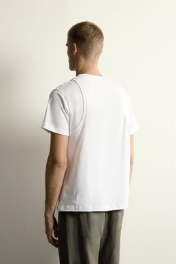 CAMISETA EFECTO SUPERPOSICI?N / Blanco - Zara фото 3