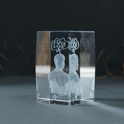 Фигурка стекло прямоугольник «Мыслитель», 5×5×8 см