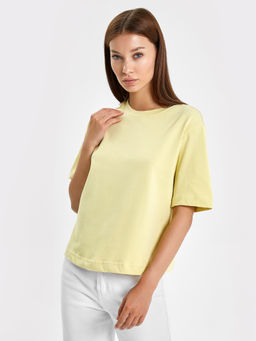 Футболка женская в пыльно-желтом оттенке пыльный желтый 302862