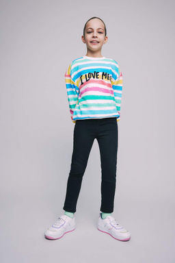 Толстовка с принтом для девочек - Defacto фото 2