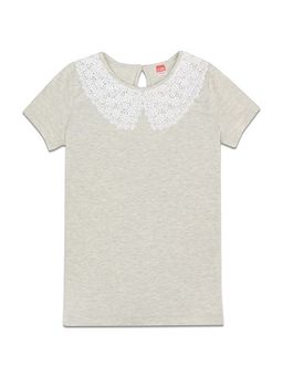 CRB wear/CWJG 63197-11 Джемпер для девочки,светло-серый меланж/Ex.Cherubino фото 2