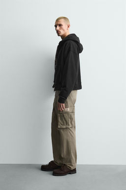 RELAXED FIT CARGO TROUSERS - Zara фото 13
