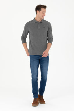 U. S. Polo Assn / Мужской базовый свитшот антрацитовый меланж - U.s. polo assn фото 18