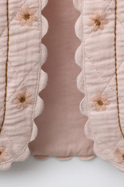 WAISTCOAT WITH EMBROIDERED FLORAL TEXTURE - Zara фото 4