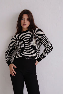 10446 Джемпер чёрно-белый - Martichelli фото 9