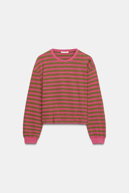 LONG SLEEVE STRIPED T-SHIRT - Zara фото 12