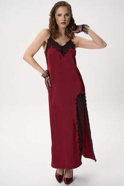 Платье  сорочка (бордовый)