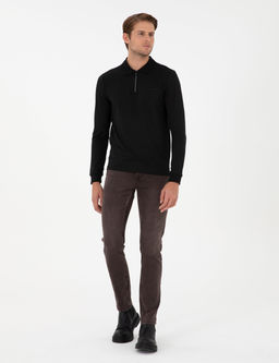 Kahverengi Slim Fit Jean Pantolon