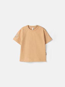 Футболка оверсайз "Беж" с принтом